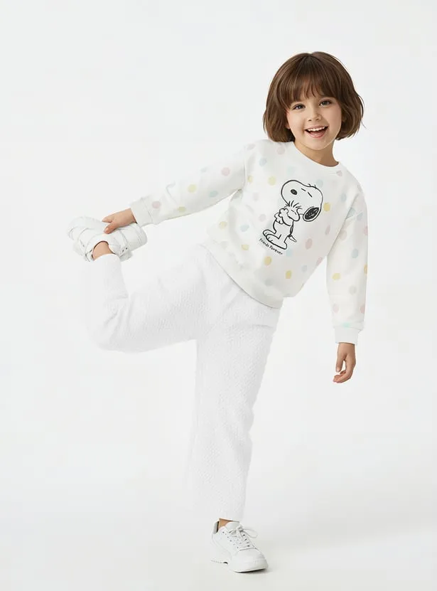 Girls Snoopy Printed Sweatshirt